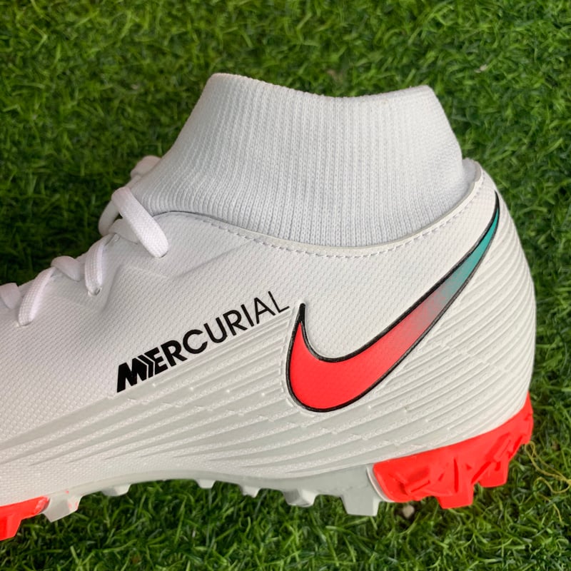 Nike Mercurial Superfly VII Academy TF AT7978-163 White/Photon Dust/Hyper Jade/Flash Crimson